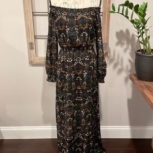 Jealous tomato off the shoulder maxi dress